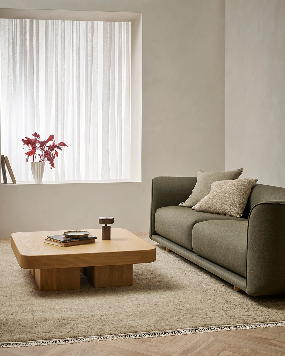 Cassia Greige Square Cushion